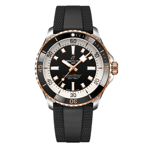 Breitling Superocean Automatic 42 Black Dial Black Rubber Strap Watch for Men - U17375211B1S1