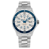 Breitling Superocean Automatic 42 White Dial Green Silver Steel Strap Watch for Men - A17375E71G1A1