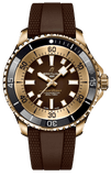 Breitling Superocean Automatic 44 Brown Dial Brown Rubber Strap Watch for Men - N17376201Q1S1