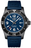 Breitling Superocean Automatic 46mm Blue Dial Blue Rubber Strap Watch for Men - M17368D71C1S1
