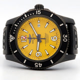 Breitling Superocean Automatic 46mm Yellow Dial Black Rubber Strap Watch for Men - M17368D71I1S1