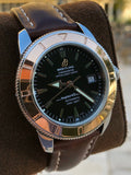 Breitling Superocean Heritage 42mm Rose Gold Chronometer Black Dial Brown Leather Strap Mens Watch - U1732112