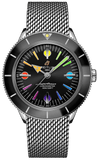 Breitling Superocean Heritage '57 Black Dial Silver Mesh Bracelet Watch for Men - A103701A1B1A1