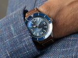 Breitling Superocean Heritage '57 Blue Dial Brown Leather Strap Watch for Men - A10370161C1X1