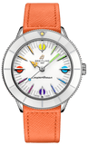 Breitling Superocean Heritage '57 Pastel Paradise White Dial Orange Leather Watch for Women - A10340A11A1X1