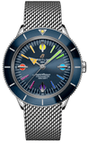 Breitling Superocean Heritage '57 Special Edition II Blue Dial Silver Mesh Bracelet Watch for Men - A103702A1C1A1