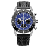 Breitling Superocean Heritage B01 Chronograph 44 Blue Dial Black Mesh Bracelet Watch for Men - AB0162121C1S1