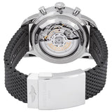 Breitling Superocean Heritage B01 Chronograph 44 Silver Dial Black Mesh Bracelet Watch for Men - AB0162121G1S1