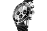Breitling Superocean Heritage B01 Chronograph 44 Silver Dial Black Mesh Bracelet Watch for Men - AB0162121G1S1
