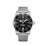 Breitling Superocean Heritage B20 Automatic 42 Black Dial Silver Mesh Bracelet Watch for Men - AB2010121B1A1