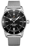 Breitling Superocean Heritage B20 Automatic 42 Black Dial Silver Mesh Bracelet Watch for Men - AB2010121B1A1