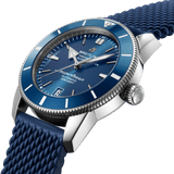 Breitling Superocean Heritage B20 Automatic 42 Blue Dial Blue Mesh Bracelet Watch for Men - AB2010161C1S1