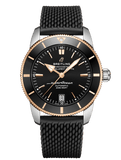 Breitling Superocean Heritage II B20 42mm Black Dial Black Mesh Bracelet Mens Watch - UB2010121B1S1