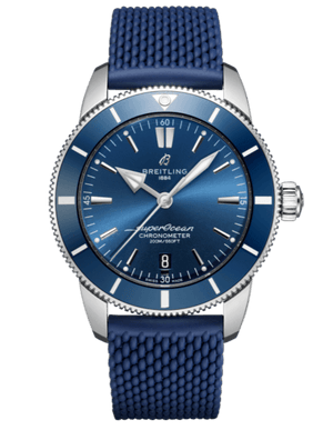 Breitling Superocean Heritage II B20 44mm Blue Dial Blue Rubber Strap Mens Watch - AB2030161C1S1