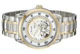 Bulova BVA Skeleton Silver Dial Two Tone Steel Strap Watch for Men - 98A123
