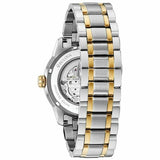 Bulova BVA Skeleton Silver Dial Two Tone Steel Strap Watch for Men - 98A230
