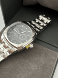 Bulova Classic Collection Multifunction Grey Dial Silver Steel Strap Watch for Men - 96C148