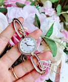 Bulova Crystal Collection Mother of Pearl Dial Gold Steel Strap Watch for Women - 98L225