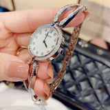 Bulova Crystal Collection Mother of Pearl Dial Silver Steel Strap Watch for Women - 96L223