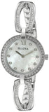 Bulova Crystal Collection Mother of Pearl Dial Silver Steel Strap Watch for Women - 96L223