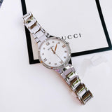 Bulova Crystal Collection Mother of Pearl Dial Silver Steel Strap Watch for Women - 96L263