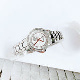 Bulova Crystal Collection Mother of Pearl Dial Silver Steel Strap Watch for Women - 98L232