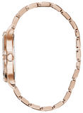 Bulova Crystal Collection Silver Dial Rose Gold Steel Strap Watch for Women - 98L229