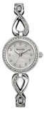 Bulova Crystals Quartz Mother of Pearl Dial Silver Steel Strap Watch for Women - 96X129
