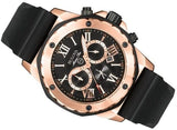 Bulova Marine Star Chronograph Black Dial Black Rubber Strap Watch for Men - 98B104