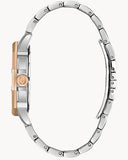 Bulova Octova Crystal Silver Dial Two Tone Steel Strap Watch for Men - 98C133