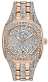 Bulova Phantom Crystal Silver Dial Two Tone Steel Strap Watch for Men - 98B324