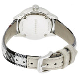 Burberry Classic Stone Silver Dial Horseberry Black Leather Strap Watch for Women - BU10103