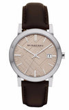 Burberry Heritage Beige Dial Brown Leather Strap Watch for Men - BU1777