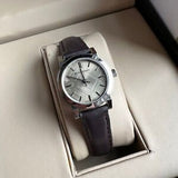 Burberry The City Beige Dial Brown Leather Strap Watch for Women - BU9208