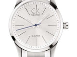 Calvin Klein Bold White Dial Silver Steel Strap Watch for Men - K2241120