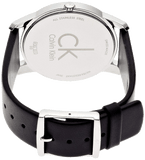 Calvin Klein City Black Dial Black Leather Strap Watch for Men - K2G211C1