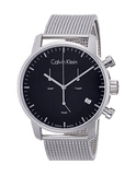 Calvin Klein City Chronograph Black Dial Silver Mesh Bracelet Watch for Men - K2G27121