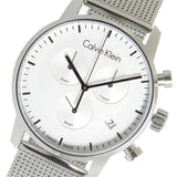 Calvin Klein City Chronograph White Dial Silver Mesh Bracelet Watch for Men - K2G27126