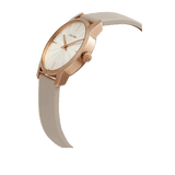 Calvin Klein City Silver Dial White Leather Strap Watch for Women - K2G236X6