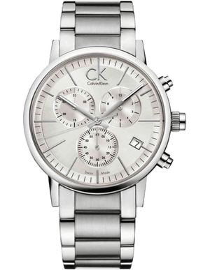 Calvin Klein City White Dial Silver Steel Strap Watch for Men - K2G27146