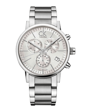 Calvin Klein City White Dial Silver Steel Strap Watch for Men - K2G27146