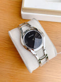 Calvin Klein Class Black Dial Silver Steel Strap Watch for Women - K6R23121