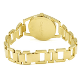 Calvin Klein Dainty White Dial Gold Steel Strap Watch for Women - K7L23546