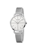 Calvin Klein Even White Dial Silver Mesh Bracelet Watch for Women - K7B23126