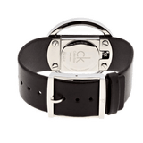 Calvin Klein Glam Transparent Dial Black Leather Strap Watch for Women - K9423107