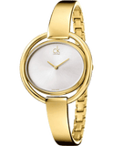 Calvin Klein Impetuous White Dial Gold Steel Strap Watch for Women - K4F2N516