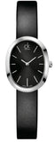 Calvin Klein Incentive Black Dial Black Rubber Strap Watch for Women - K3P231C1