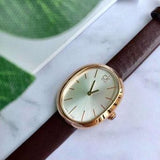 Calvin Klein Incentive White Dial Brown Leather Strap Watch for Women - K3P236G6