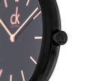 Calvin Klein Minimal Black Dial Black Mesh Bracelet Watch for Men - K3M21421
