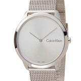 Calvin Klein Minimal Silver Dial Silver Mesh Bracelet Watch for Men - K3M211Y6
